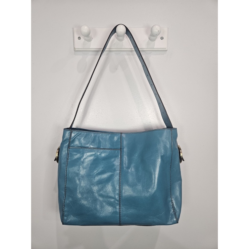 Large Rare Aqua HOBO International Render Shoulder Handbag Bag